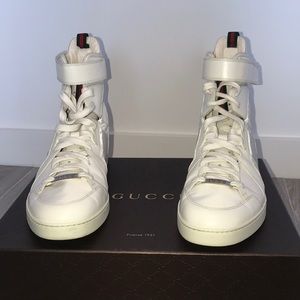 Gucci Praga white high top sneakers